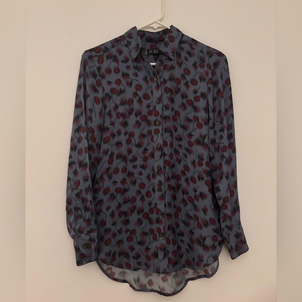 J. Crew Blue and Red Patterned Shirt